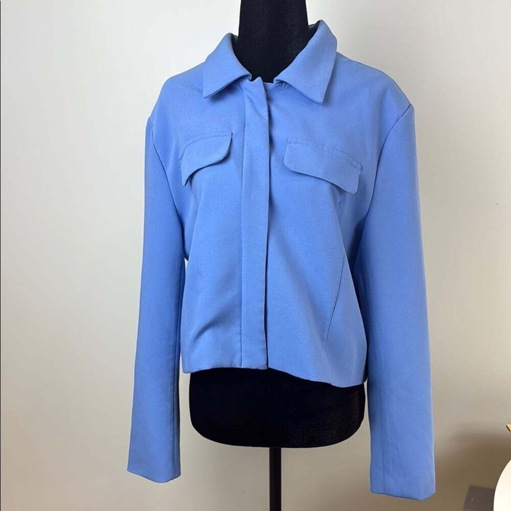 AUTRES FILLES Blue Blazer Crop Size XL